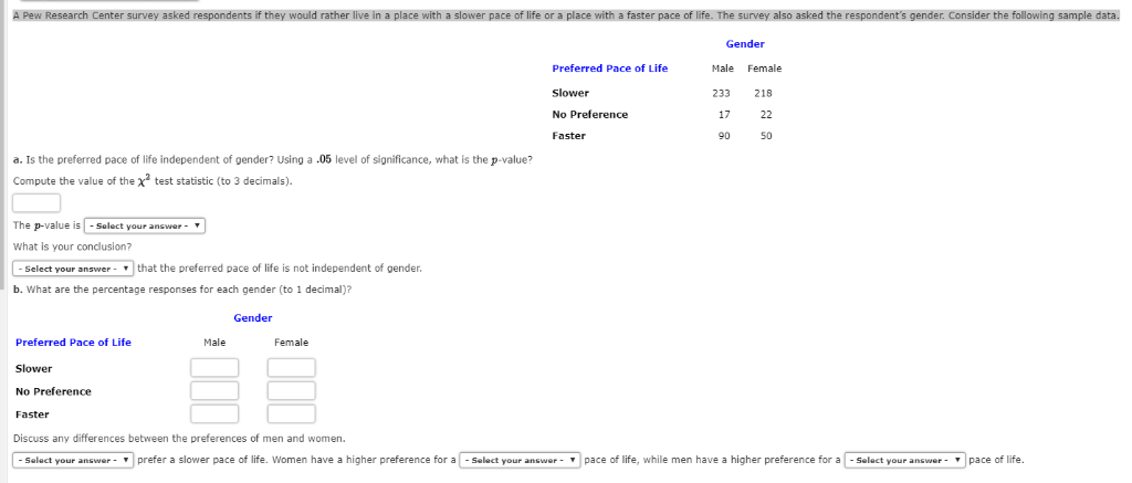 Solved A Pew Research Center Survey Asked Respondents If | Chegg.com