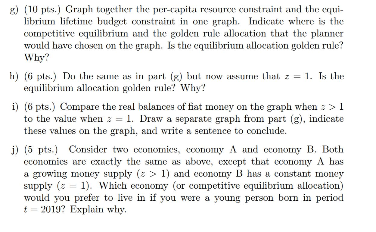 Problem 1 70 Points Consider An Olg Economy Stud Chegg Com