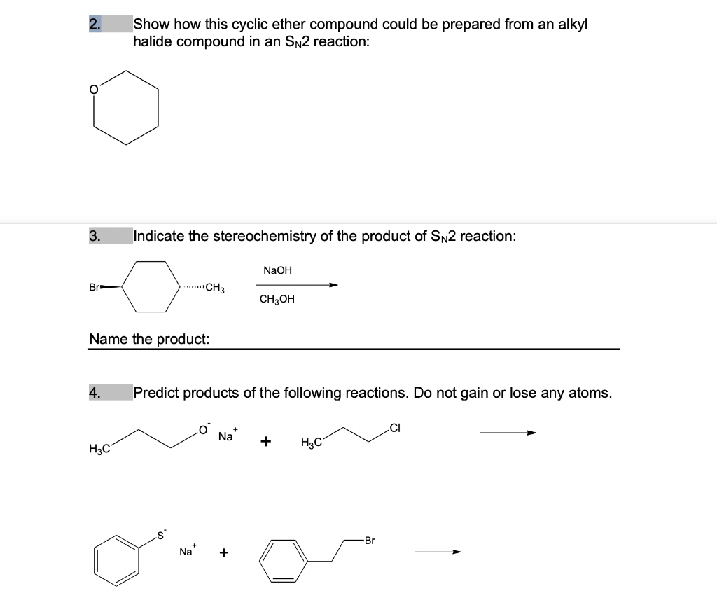 Solved 2. Show how this cyclic ether compound could be | Chegg.com