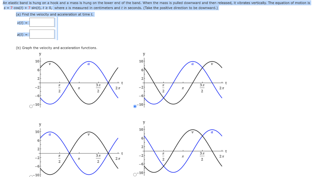 Solved (c) When does the mass pass through the equilibrium