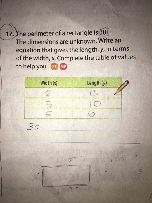 Solved 17., The perimeter of a rectangle is 30 The | Chegg.com