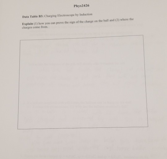 Phys2426 LAB REPORT FORM ELECTROSTATIC CHARGE Part A: | Chegg.com