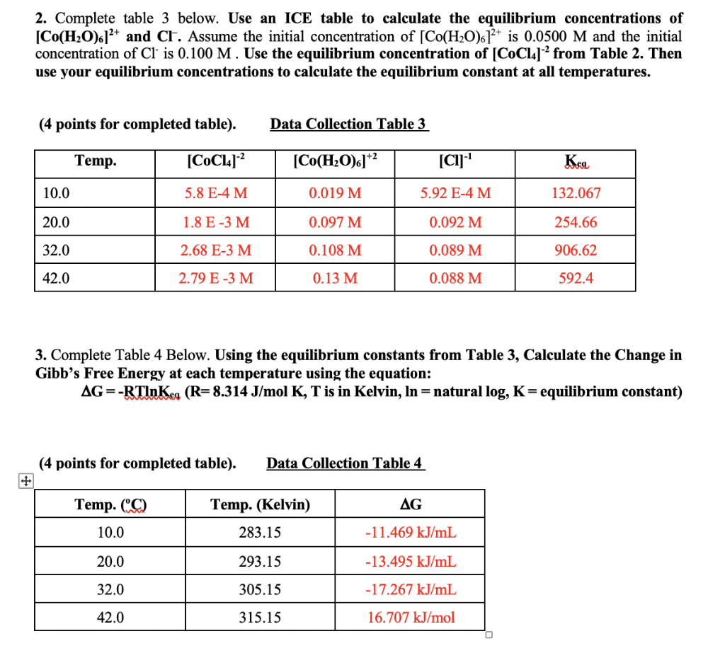 13  Equilibrium Calculations With Ice Tables Worksheet TrenaHaziim