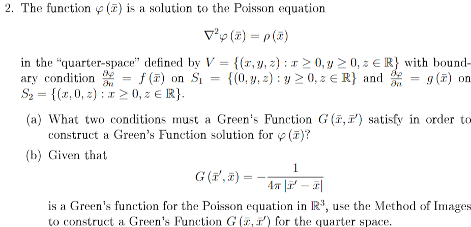 Solved 2. The function 4 (T) is a solution to the Poisson | Chegg.com