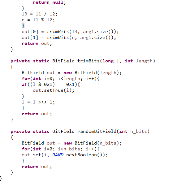 return null; 13 = 11 / 12; r = 11 % 12; out[@] = trimBits(13, argi.size(); out[1] = trimBits(r, arg1.size()); return out; pri