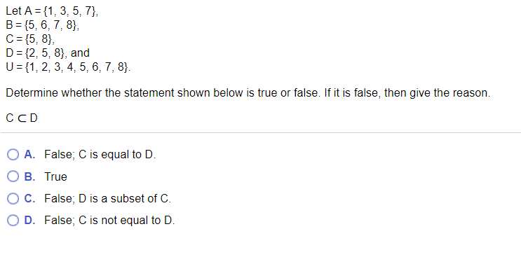 Solved Decide if the given statement is true or false. If it | Chegg.com