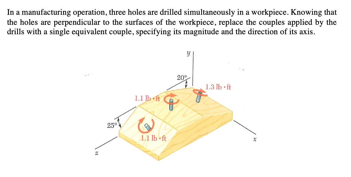 Solved In a manufacturing operation, three holes are drilled