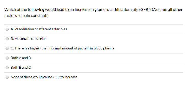 Solved Which of the following would lead to an increase in | Chegg.com