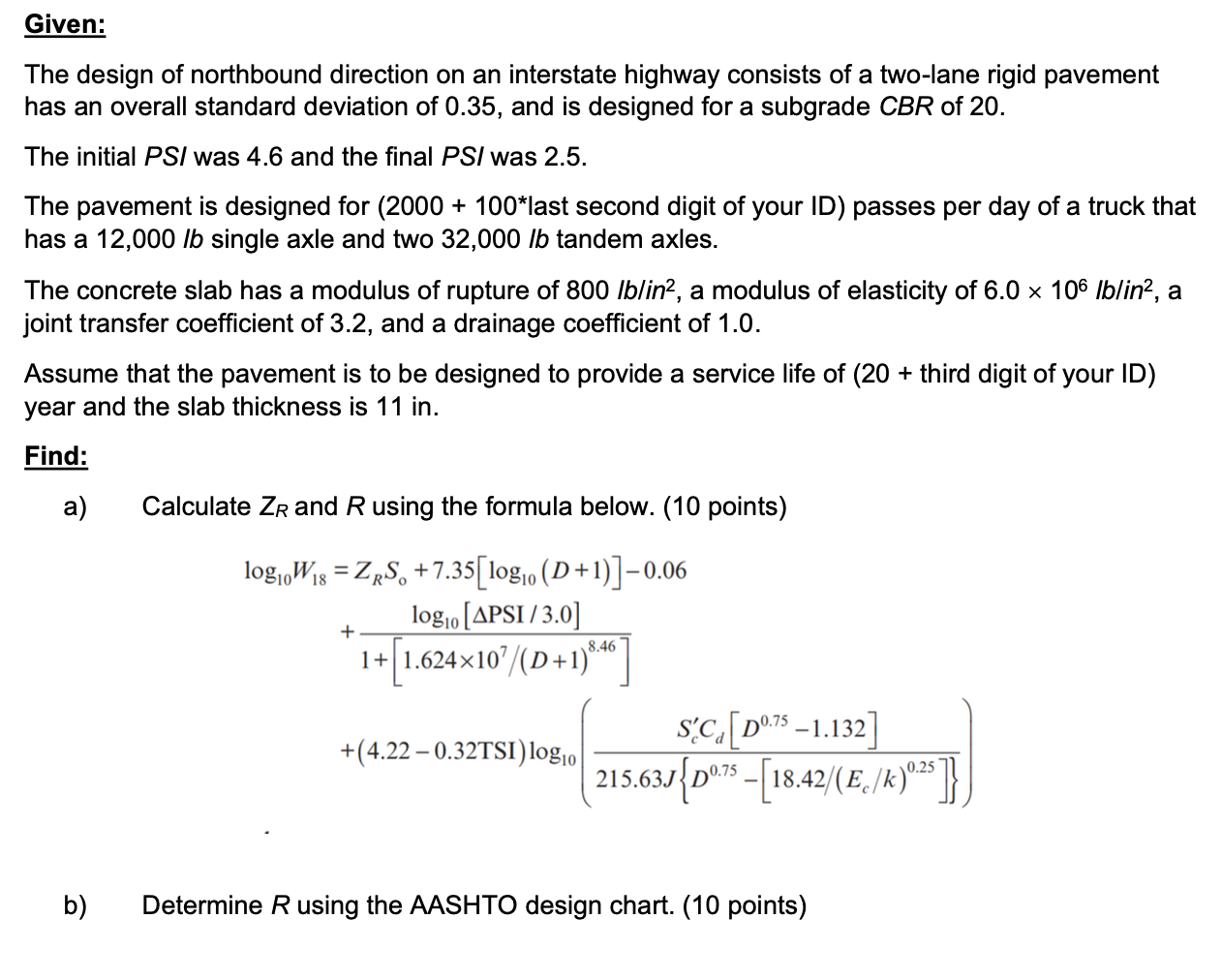 Solved The design of northbound direction on an interstate