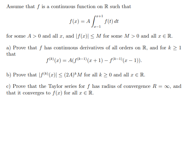 Solved Assume That F Is A Continuous Function On R Such That Chegg Com