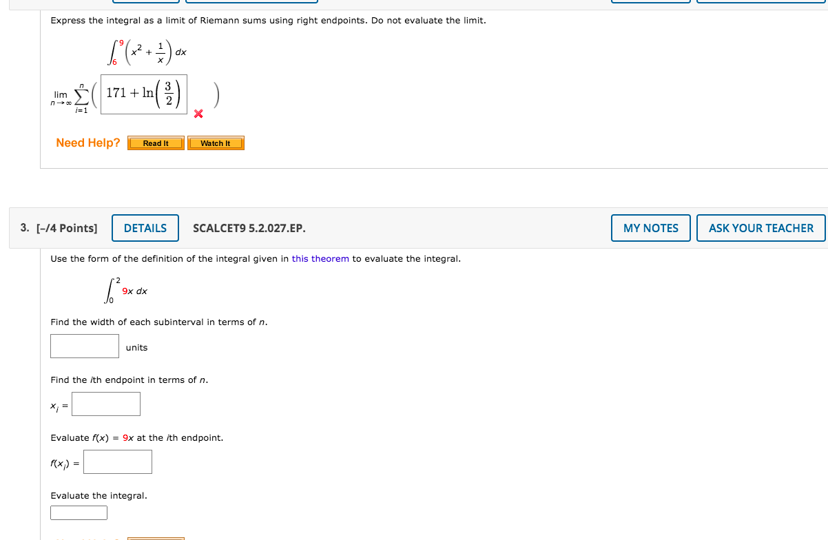 Solved Express The Integral As A Limit Of Riemann Sums Using | Chegg.com