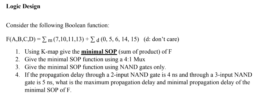 Solved Consider the following Boolean function: | Chegg.com