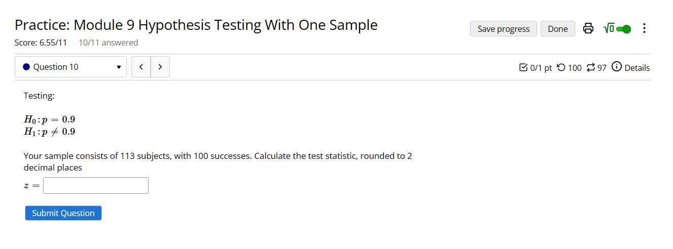 hypothesis testing chapter 9