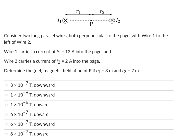 Solved Consider two long parallel wires, both perpendicular