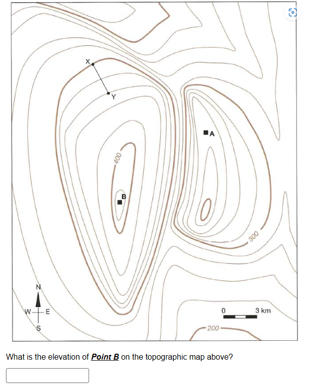 What Is The Elevation Of Point B ﻿on The Topographic | Chegg.com