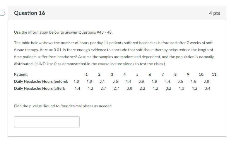 Solved Use the information below to answer Questions \#43 - | Chegg.com