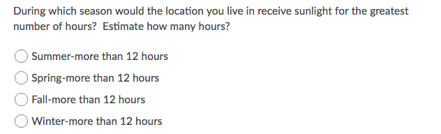 Solved How long does it take the sun to change its position | Chegg.com