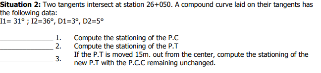 Solved Situation 2: Two Tangents Intersect At Station | Chegg.com