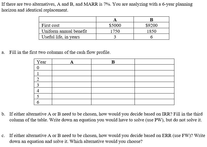 Solved Solve using engineering economic analysis methods, | Chegg.com