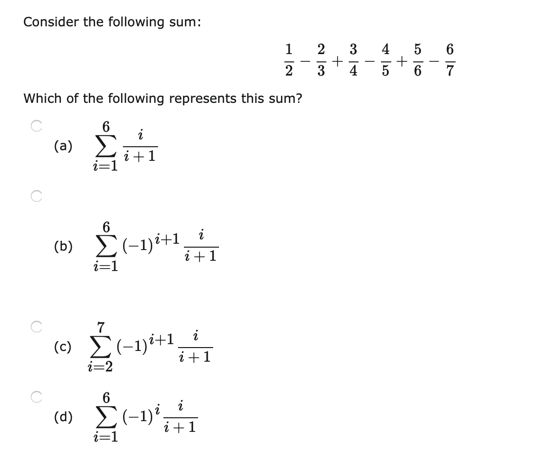 find the sum 3 5 6 7 1 4