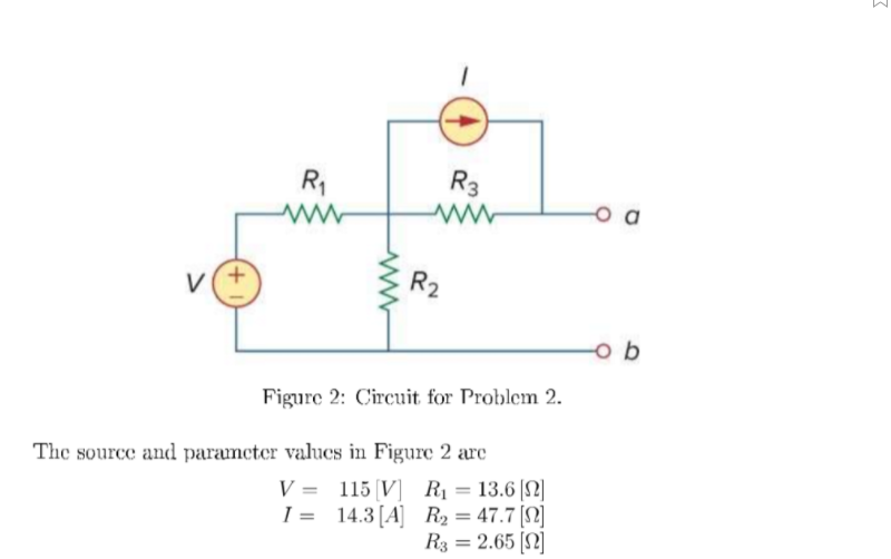 Solved Σ RA R3 юа + V R2 B Figure 2: Circuit For Problem 2. | Chegg.com