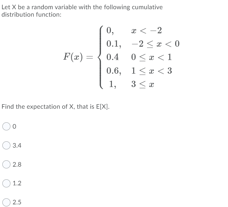 solved-let-x-be-a-random-variable-with-the-following-chegg