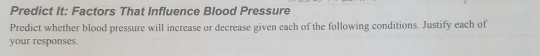 Solved Predict it: Factors That influence Blood Pressure | Chegg.com