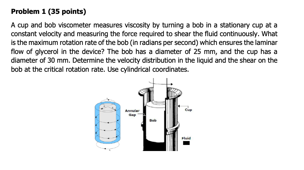 Solved Problem 1 (35 points) A cup and bob