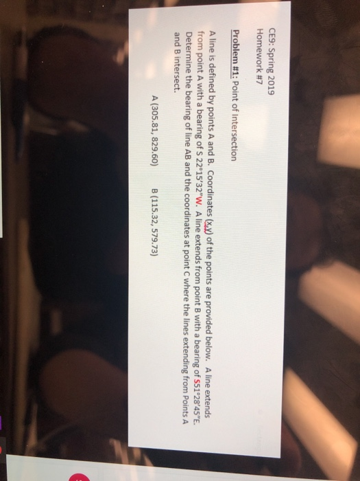 Solved СЕ9: Spring 2019 Homework #7 Problem #1: Point of | Chegg.com