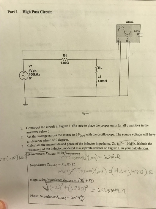 Solved MARE 307 Lab 07 -Passive Low Pass & High Pass Filters | Chegg.com