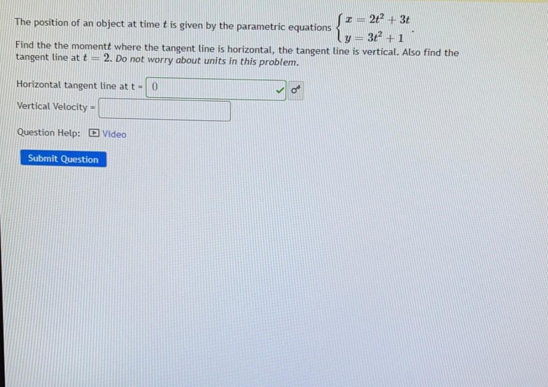 Solved The position of an object at time t is given by the | Chegg.com