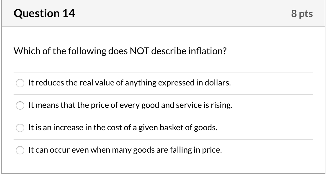 Solved Question 14 8 Pts Which Of The Following Does NOT | Chegg.com