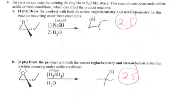 Solved 6. An epoxide can react by opening the ring via an | Chegg.com
