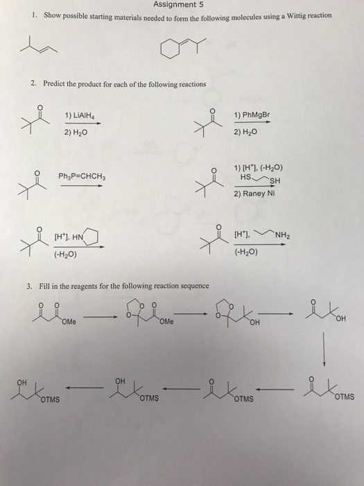 Solved Predict the product for each of the following | Chegg.com