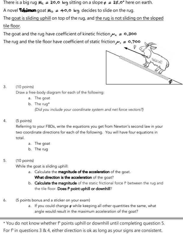 Solved There is a big rug MR=20.0 kg sitting on a slope | Chegg.com