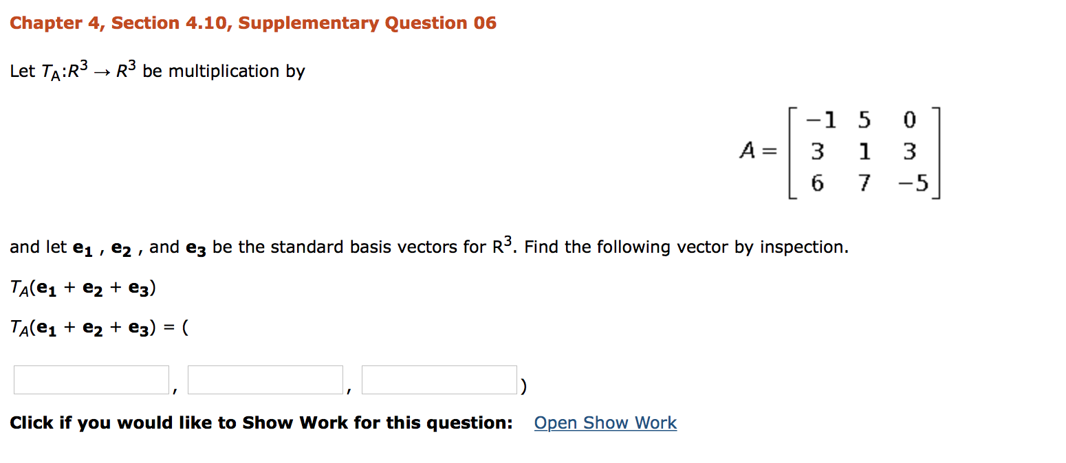 Solved Chapter 4, Section 4.10, Supplementary Question 06 | Chegg.com