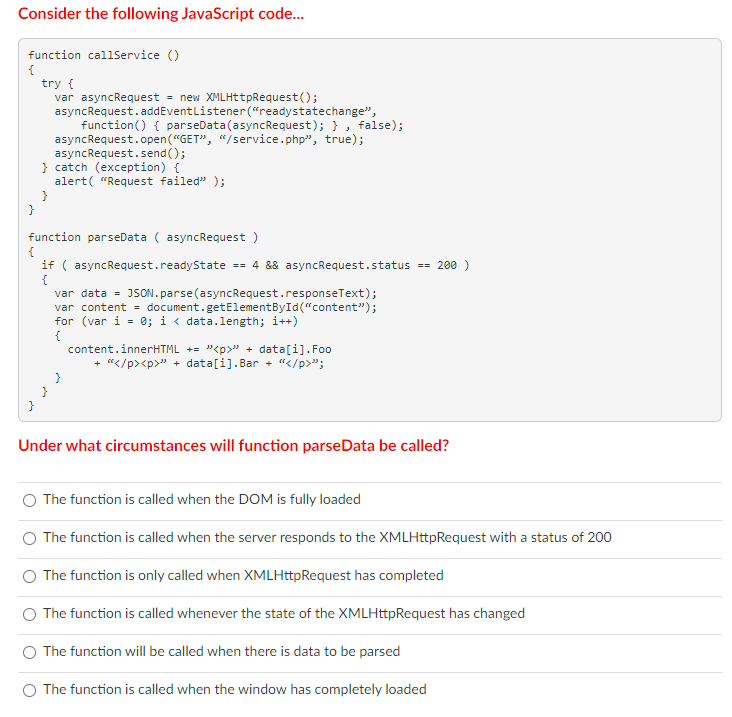 Solved Consider The Following JavaScript Code... Function | Chegg.com