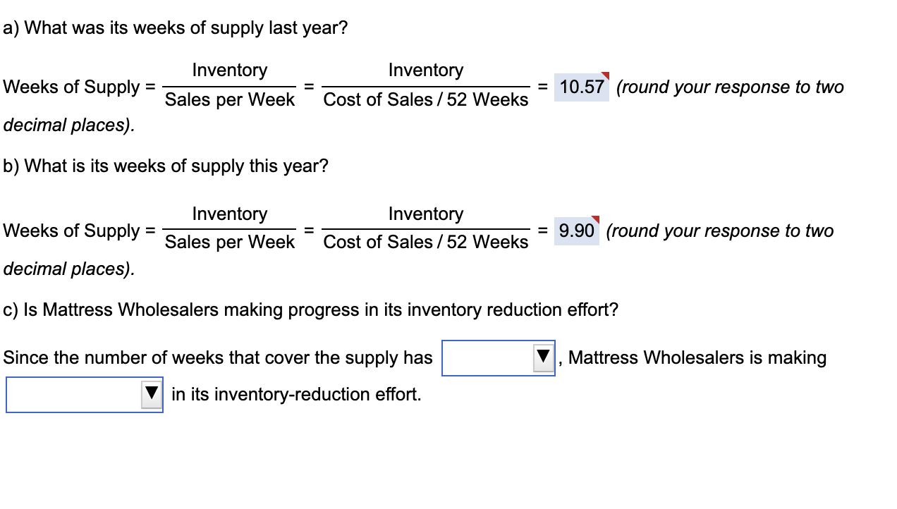 Solved Mattress Wholesalers, Inc. is constantly trying to