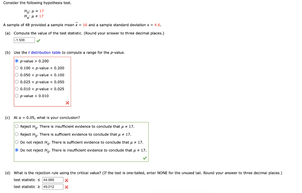 Solved Consider the following hypothesis test. | Chegg.com