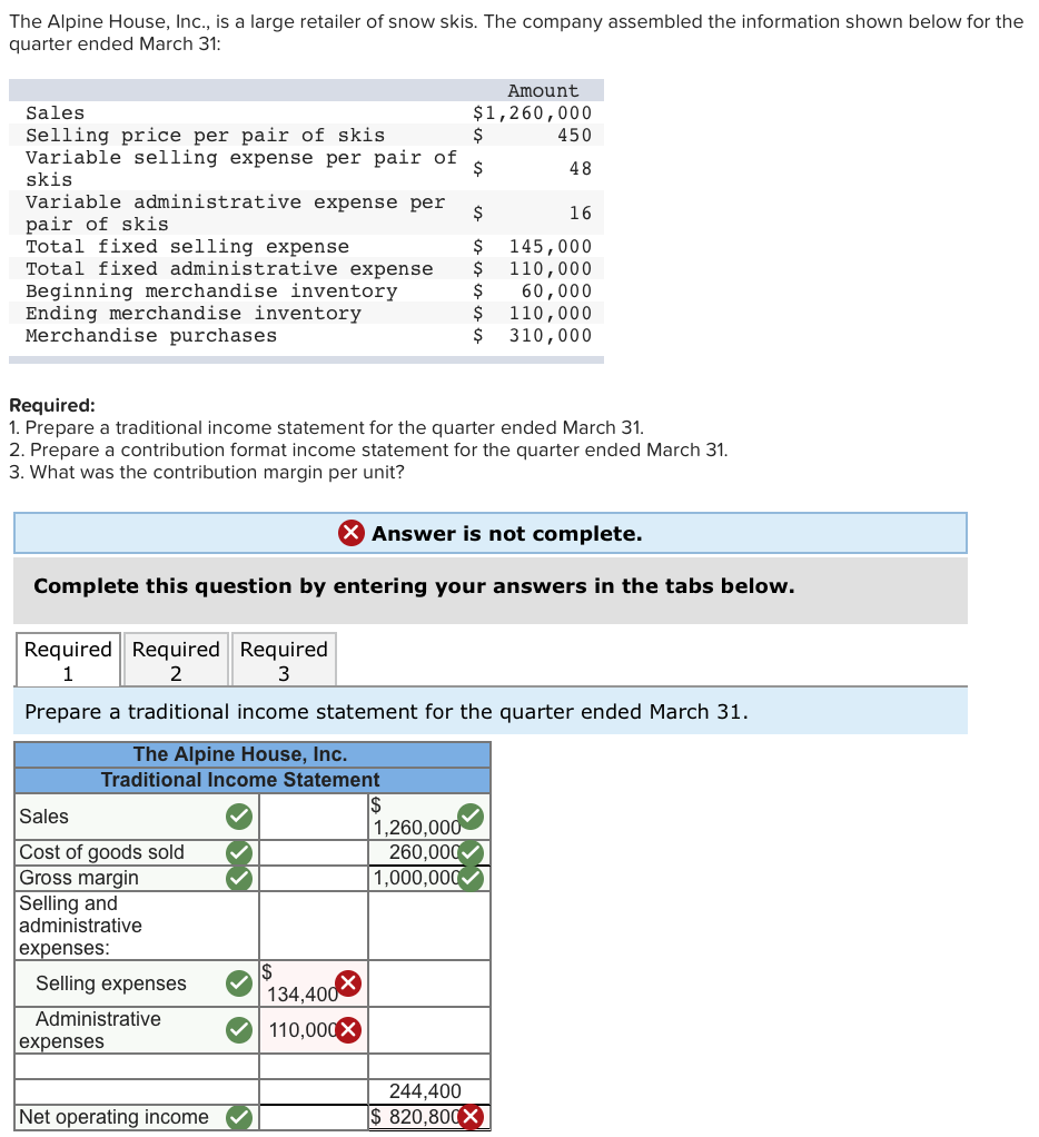 Solved The Alpine House, Inc., is a large retailer of snow