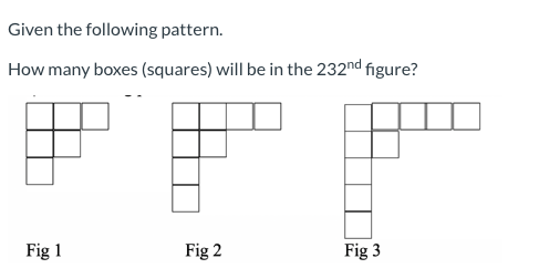 Solved Given the following pattern. How many boxes (squares) | Chegg.com