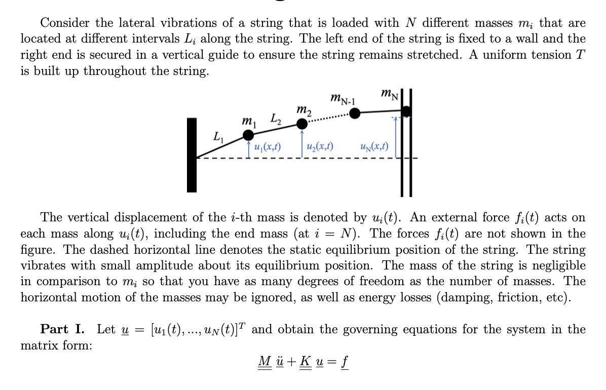 Solved Consider the lateral vibrations of a string that is | Chegg.com