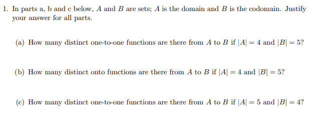 Solved In Parts A, ﻿b And C ﻿below, A And B ﻿are Sets; A ﻿is | Chegg.com