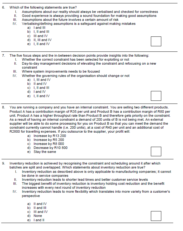 Solved 6. Which of the following statements are true? 1. | Chegg.com