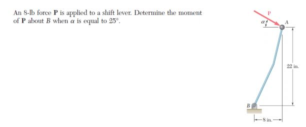 Solved An 8 1b Force P Is Applied To A Shift Lever Chegg Com<script async src=