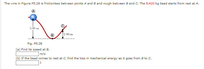 Solved The wire in Figure P5.28 is frictionless between | Chegg.com