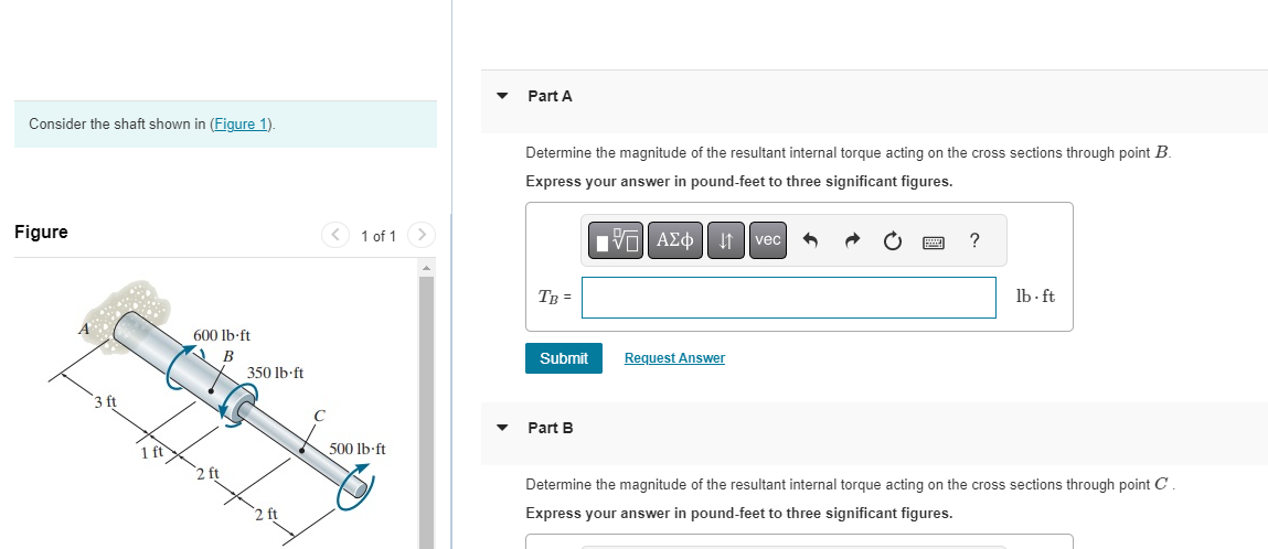 [Solved]: Need Help In A And B Consider The Shaft Shown In