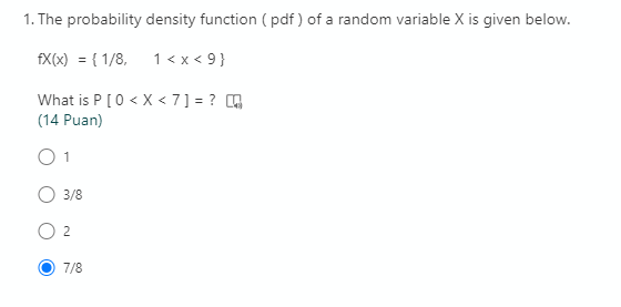 Solved 1. The Probability Density Function (pdf) Of A Random | Chegg ...