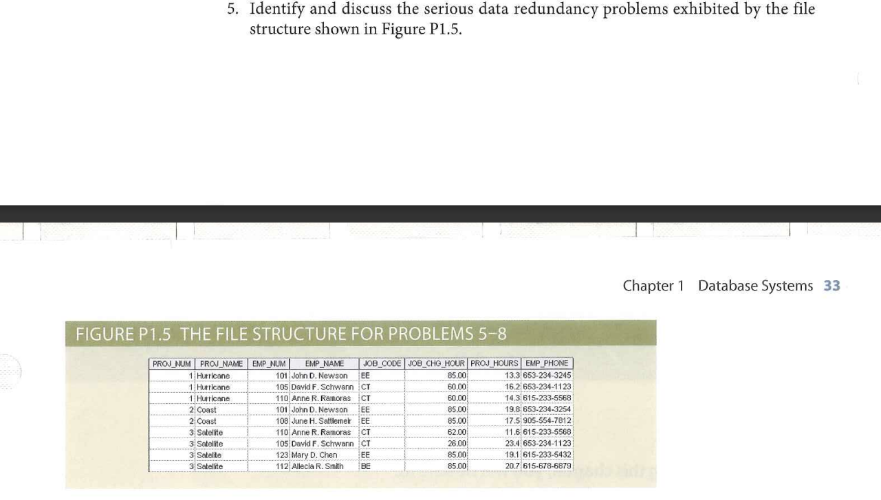 Solved 5. Identify and discuss the serious data redundancy | Chegg.com