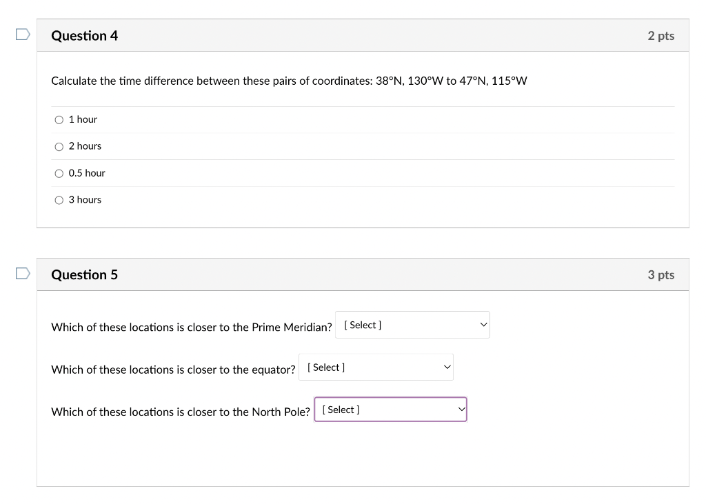 Solved Calculate the time difference between these pairs of | Chegg.com